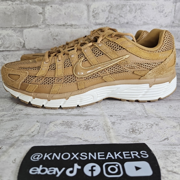 Nike P-6000 SE Flax Metallic Gold Mesh Sneaker HF0015-201 Men's Size 11.5 - Picture 4 of 7